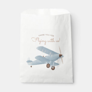 Vintage Travel Airplane Birthday Party Favor Bag