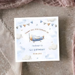 Vintage Travel Airplane Birthday Party Napkin<br><div class="desc">Vintage Travel Airplane Birthday Party Napkin</div>