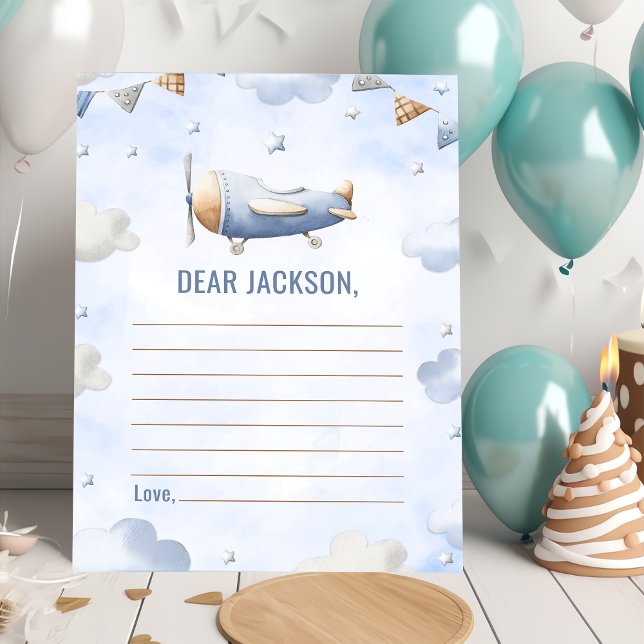 Vintage Travel Airplane Time Capsule Note Card  (Creator Uploaded)