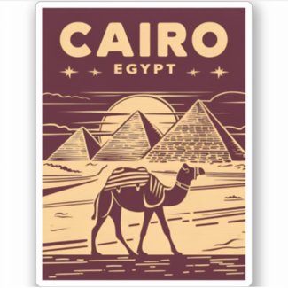 Vintage Travel Ancient Egypt Pyramid Retro Graphic