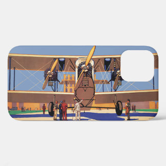 Vintage Travel and Transportation Biplane Airplane iPhone 12 Case