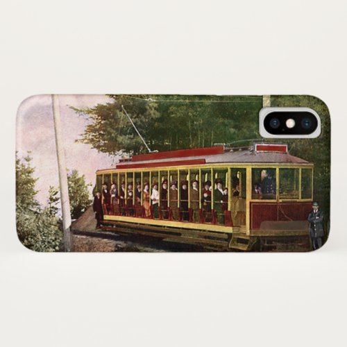 Vintage Travel and Transportation Electric Trolley iPhone X Case