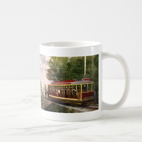 Vintage Travel and Transportation Electric Trolley Coffee Mug