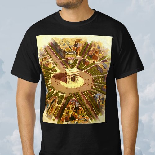 Vintage Travel Arc de Triomphe Paris France T_Shirt