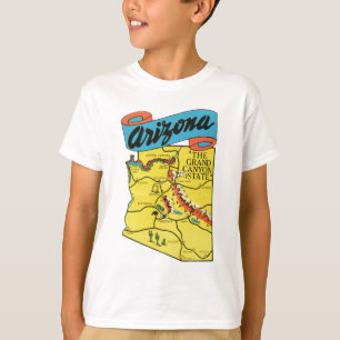 Vintage Travel Arizona AZ State Label T-Shirt