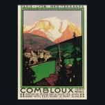 Vintage Travel Art Deco Poster Combloux, France<br><div class="desc">A reproduction print of a 1920s Art Deco poster promoting tourism to Combloux (near Chamonix),  Savoy,  Mont-Blanc,  France has been digitally refurbished to bring out the original colors,  even better and fix as many imperfections as possible. Please customize the poster size,  texture,  border and/or frame to suit your taste.</div>