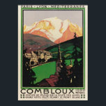 Vintage Travel Art Deco Poster Combloux, France<br><div class="desc">A reproduction print of a 1920s Art Deco poster promoting tourism to Combloux (near Chamonix),  Savoy,  Mont-Blanc,  France has been digitally refurbished to bring out the original colors,  even better and fix as many imperfections as possible. Please customize the poster size,  texture,  border and/or frame to suit your taste.</div>