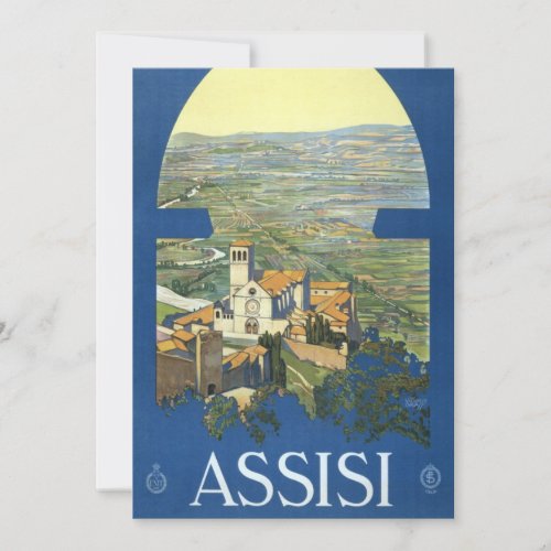 Vintage Travel Assisi Italy Francesco Basilica