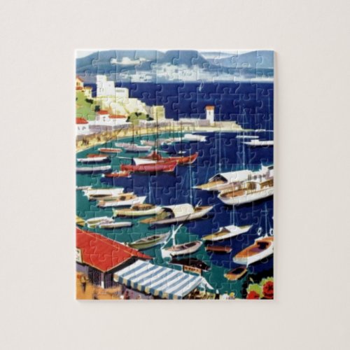 Vintage Travel Athens Greece Jigsaw Puzzle