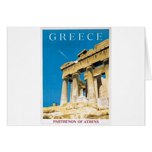 Vintage Travel Athens Greece Parthenon Temple