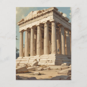 Vintage Travel Athens Greece Parthenon Temple Postcard