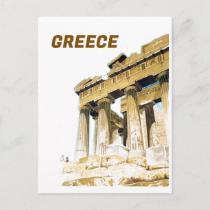 Vintage Travel Athens Greece Parthenon Temple Postcard