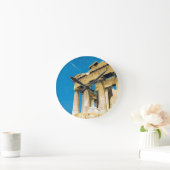 Round Parthenon Vintage Travel Athens Greece Parthenon Temple Round Clock | Zazzle