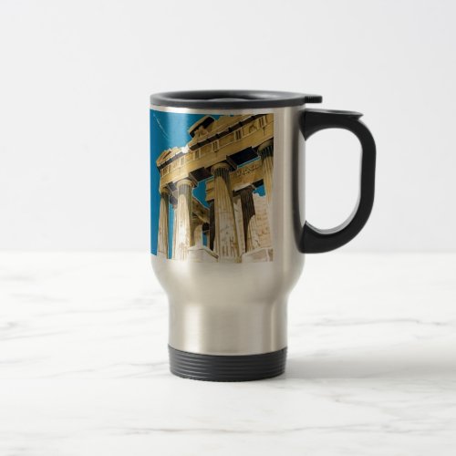 Vintage Travel Athens Greece Parthenon Temple Travel Mug