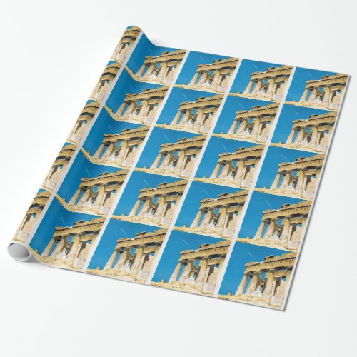 Vintage Travel Athens Greece Parthenon Temple Wrapping Paper