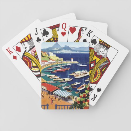 Vintage Travel Athens Greece Playing Cards