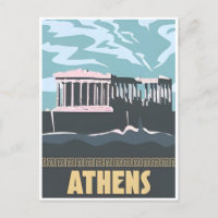 Vintage Travel Athens Greece santorini retro