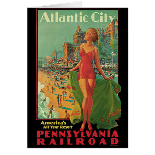 Vintage Travel, Atlantic City Resort Beach Blond