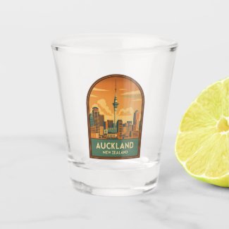 Vintage Travel Auckland New Zealand City Retro