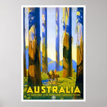 Vintage Travel Australia Poster by ContinentalToursist at Zazzle