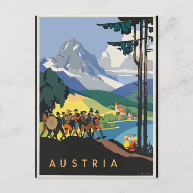Vintage Travel Austria Postcard (Front)