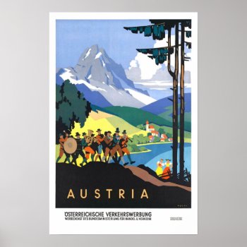 Vintage Travel Austria Poster by ContinentalToursist at Zazzle