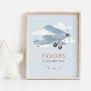 Vintage Travel Baby Shower Favors Sign at Zazzle