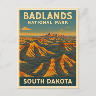 Vintage Travel Badlands National Park South Dakota
