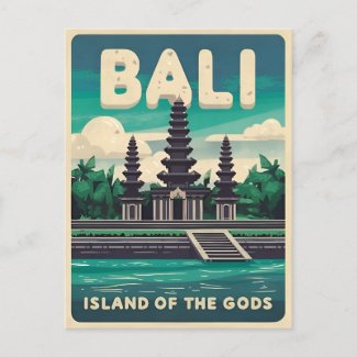 Vintage Travel Bali Indonesia Retro Graphic