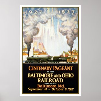 Vintage Travel Baltimore And Ohio Poster by ContinentalToursist at Zazzle