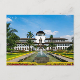 vintage travel Bandung Indonesia vacation city Postcard