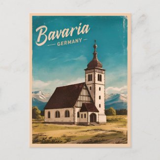 Vintage Travel Bavaria Germany Retro Scenic