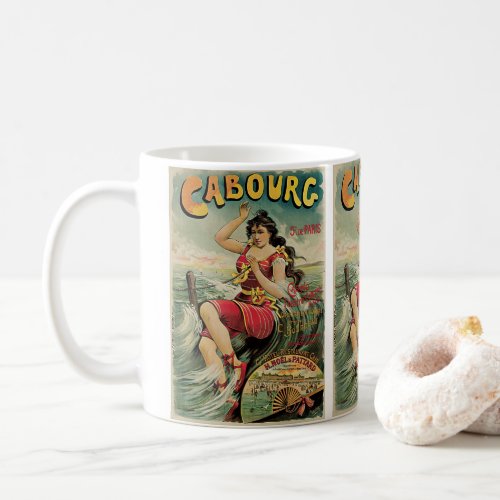 Vintage Travel Beach Resort Cabourg France Coffee Mug