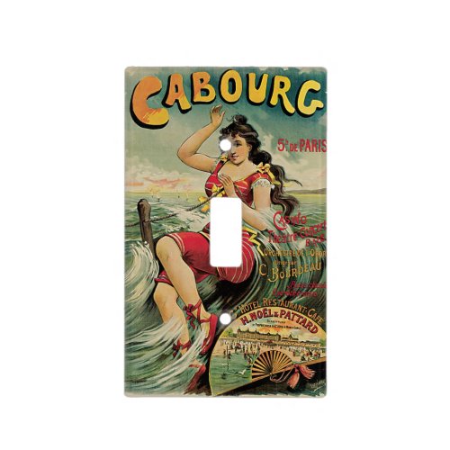 Vintage Travel Beach Resort Cabourg France Light Switch Cover