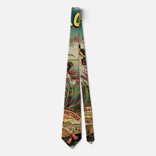 Vintage Travel Beach Resort Cabourg France Neck Tie