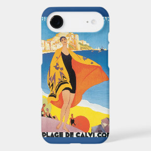 Vintage Travel, Beach Vacation at Calvi, Corsica iPhone 17 Air Case