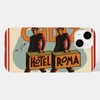 Vintage Travel Bellhops Hotel Roma, Cadiz, Spain Case-Mate iPhone 14 Case