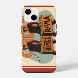 Vintage Travel Bellhops Hotel Roma, Cadiz, Spain iPhone 14 Case
