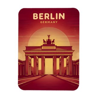 Vintage Travel Berlin Brandenburg Gate Germany