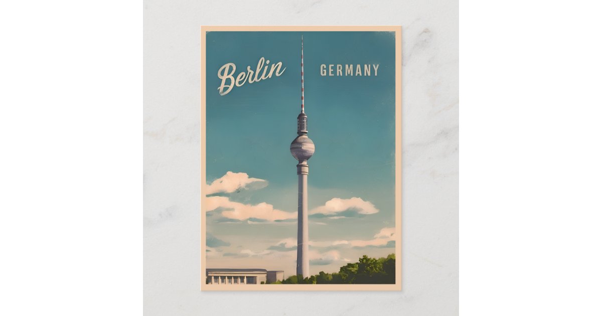 Vintage Travel Berlin Germany Retro Scenic Postcard | Zazzle