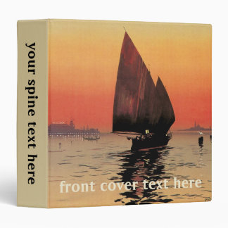 Vintage Travel, Boats at Excelsior Palace Venice 3 Ring Binder