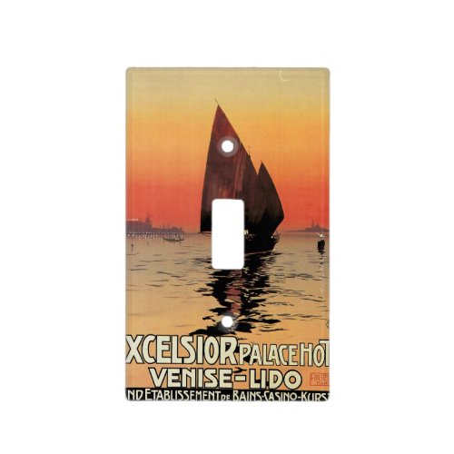 Vintage Travel Boats at Excelsior Palace Venice Light Switch Cover