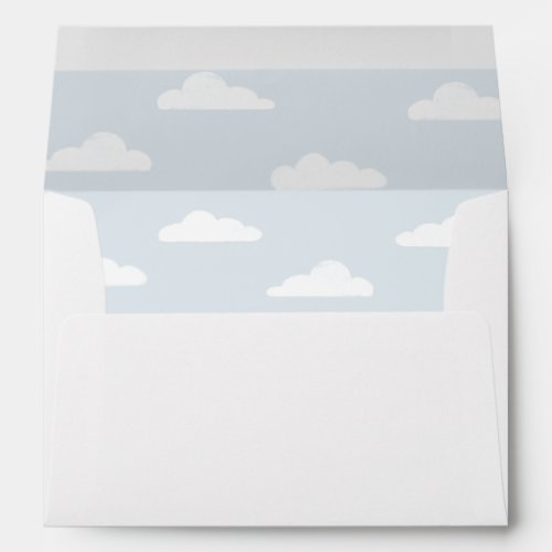 Vintage Travel Boy Baby Shower Return Address Envelope