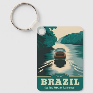 Vintage Travel Brazil Amazon Rainforest Nature