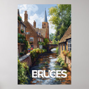 Vintage Travel Bruges Poster