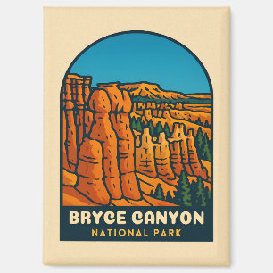 Vintage Travel Bryce Canyon National Park Retro Magnet