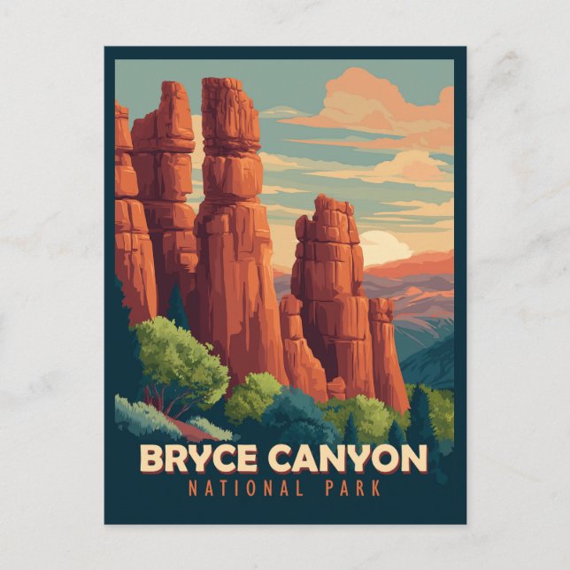 Vintage Travel Bryce Canyon National Park Utah Postcard (Front)