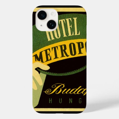 Vintage Travel Budapest Hungary Bellhop Hat Case_Mate iPhone 14 Case