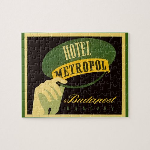 Vintage Travel Budapest Hungary Bellhop Hat Jigsaw Puzzle