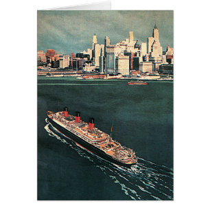 Vintage Travel by Cruise Ship to New York City